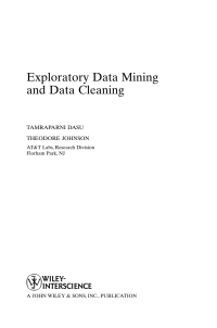 Immagine di copertina: Exploratory Data Mining and Data Cleaning 1st edition 9780471268512