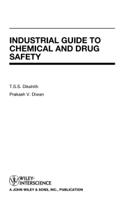Imagen de portada: Industrial Guide to Chemical and Drug Safety 1st edition 9780471236986