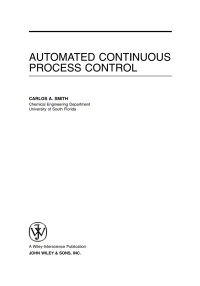 Imagen de portada: Automated Continuous Process Control 1st edition 9780471215783