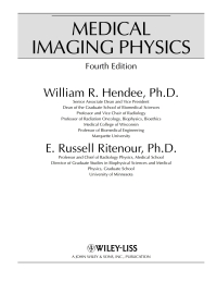 Imagen de portada: Medical Imaging Physics 1st edition 9780471382263