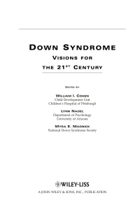 Imagen de portada: Down Syndrome: Visions for the 21st Century 1st edition 9780471418153