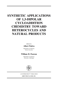 Imagen de portada: Synthetic Applications of 1,3-Dipolar Cycloaddition Chemistry Toward Heterocycles and Natural Products 1st edition 9780471280613