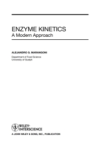 Imagen de portada: Enzyme Kinetics 1st edition 9780471159858