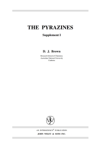 Imagen de portada: The Pyrazines, Supplement 1 1st edition 9780471403821