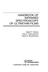 Imagen de portada: Handbook of Infrared Spectroscopy of Ultrathin Films 1st edition 9780471354048