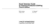 Cover image: Quick Selection Guide to Chemical Protective Clothing 4th edition 9780471271055