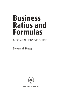 صورة الغلاف: Business Ratios and Formulas 1st edition 9780471396437