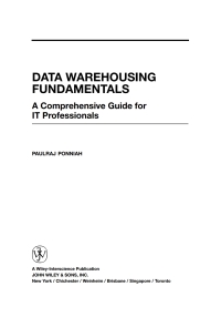 Cover image: Data Warehousing Fundamentals: A Comprehensive Guide for IT Professionals 1st edition 9780471412540