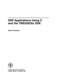 Cover image: DSP Applications Using C and the TMS320C6x DSK 1st edition 9780471207542