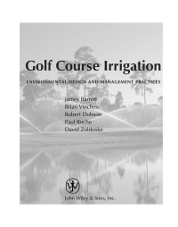 Cover image: Golf Course Irrigation: Environmental Design and Management Practices 1st edition 9780471148302