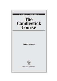 Cover image: The Candlestick Course 1st edition 9780471227281