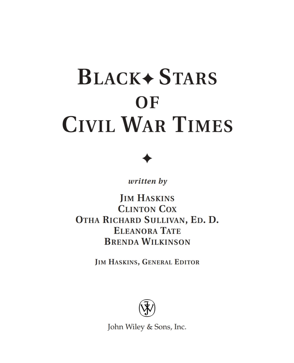 Black Stars of Civil War Times 1st Edition
