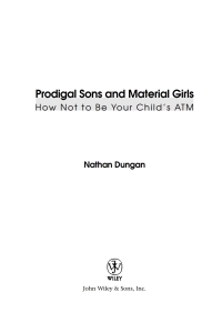 Imagen de portada: Prodigal Sons and Material Girls 1st edition 9780471250692
