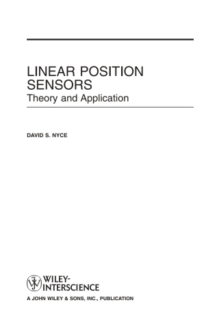 صورة الغلاف: Linear Position Sensors 1st edition 9780471233268