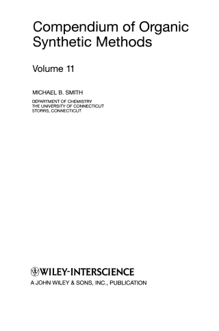 Cover image: Compendium of Organic Synthetic Methods 1st edition 9780471259657