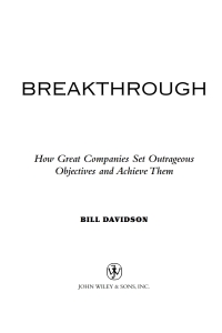 Cover image: Breakthrough 1st edition 9780471454403