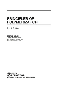 Cover image: Principles of Polymerization, 4th Edition 4th edition 9780471274001