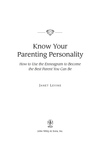 Cover image: Know Your Parenting Personality 1st edition 9780471250616