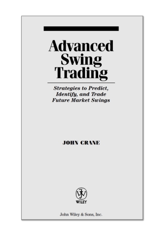 Cover image: Advanced Swing Trading 1st edition 9780471462569
