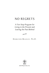 Cover image: No Regrets 1st edition 9780471212959