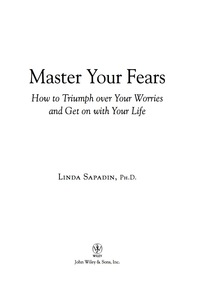 Cover image: Master Your Fears 1st edition 9780471272724