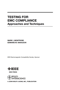 Imagen de portada: Testing for EMC Compliance 1st edition 9780471433088