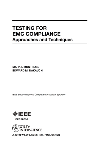 Cover image: Testing for EMC Compliance 1st edition 9780471433088