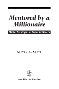 Cover image: Mentored by a Millionaire 1st edition 9780471467632