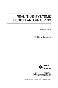Cover image: Real-Time Systems Design and Analysis 3rd edition 9780471228554