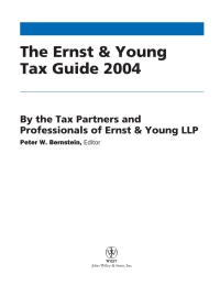 Cover image: The Ernst & Young Tax Guide 2004 1st edition 9780471451273