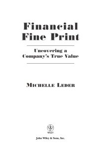 صورة الغلاف: Financial Fine Print 1st edition 9781119090267