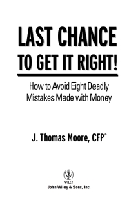 Cover image: Last Chance to Get It Right! 1st edition 9780471479628