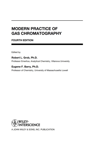 Imagen de portada: Modern Practice of Gas Chromatography 4th edition 9780471229834