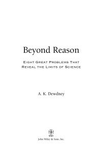 Imagen de portada: Beyond Reason 1st edition 9780471013983