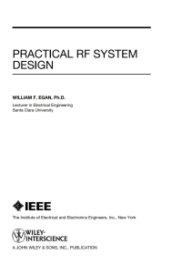 Cover image: Practical RF System Design 1st edition 9780471200239