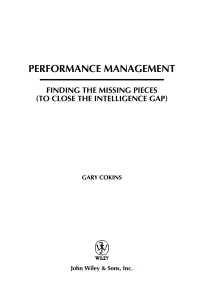 Cover image: Performance Management 1st edition 9780471576907