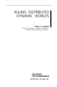 Cover image: Ruling Distributed Dynamic Worlds 1st edition 9780471655756