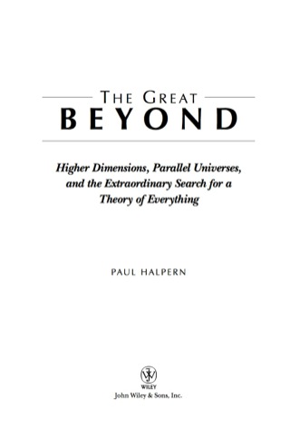 Cover image: The Great Beyond 1st edition 9780471741497