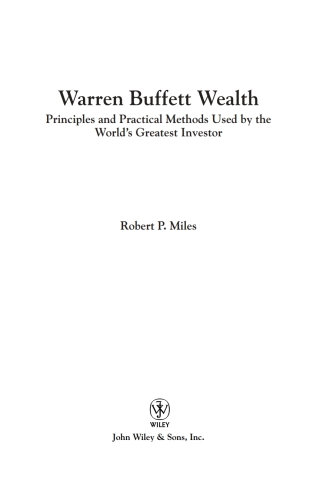 Cover image: Warren Buffett Wealth 1st edition 9781118929049