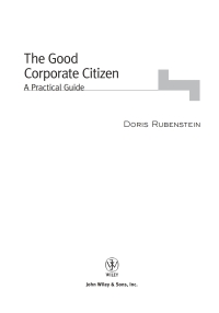 Cover image: The Good Corporate Citizen 1st edition 9780471475651