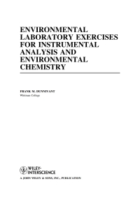 Cover image: Environmental Laboratory Exercises for Instrumental Analysis and Environmental Chemistry 1st edition 9780471488569