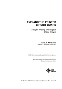 Cover image: EMC and the Printed Circuit Board 1st edition 9780780347038