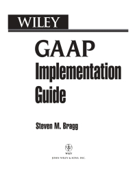 Cover image: GAAP Implementation Guide 1st edition 9780471455691