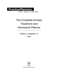 Cover image: The Complete Anxiety Treatment and Homework Planner 1st edition 9780471645481