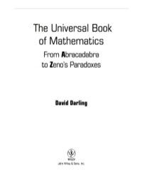 Cover image: The Universal Book of Mathematics 1st edition 9780471270478