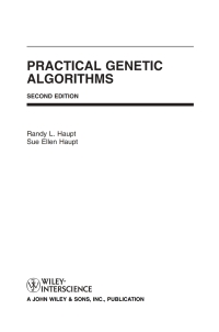 Imagen de portada: Practical Genetic Algorithms 2nd edition 9780471455653