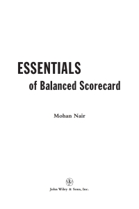 Cover image: Essentials of Balanced Scorecard 1st edition 9780471569732