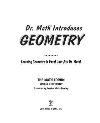 Cover image: Dr. Math Introduces Geometry 1st edition 9780471225546