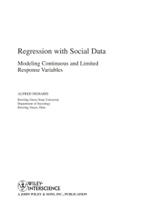 Cover image: Regression With Social Data 1st edition 9780471223375