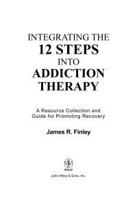 Imagen de portada: Integrating the 12 Steps into Addiction Therapy 1st edition 9780471599807
